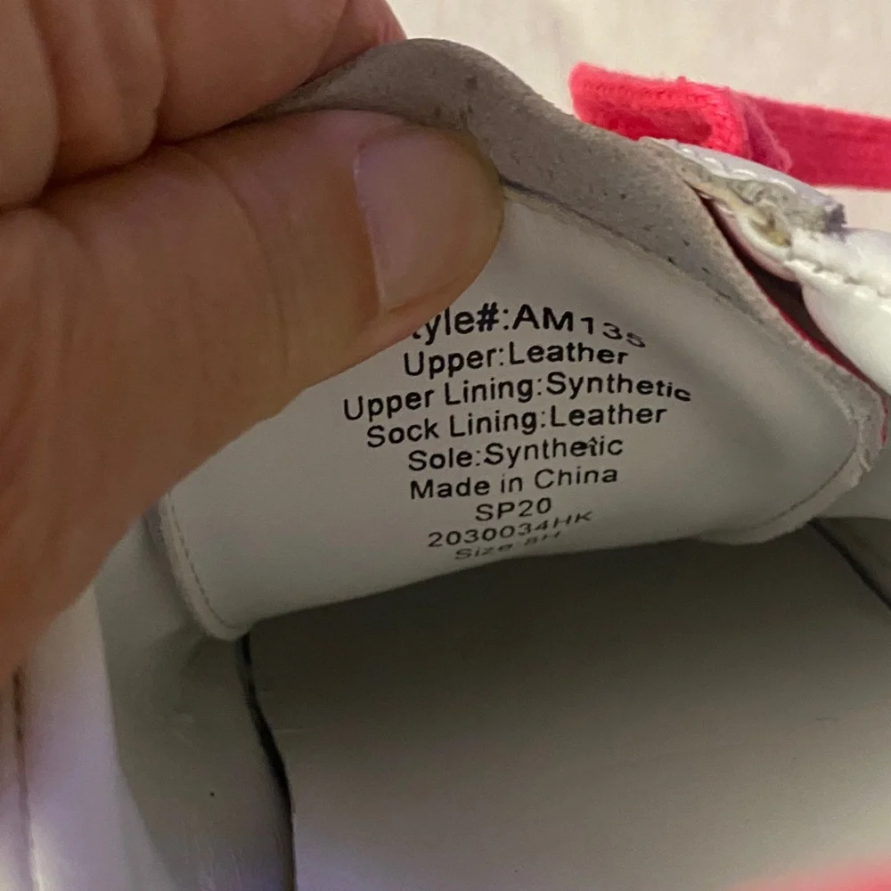 J. Crew leather White and Neon Pink Sneakers